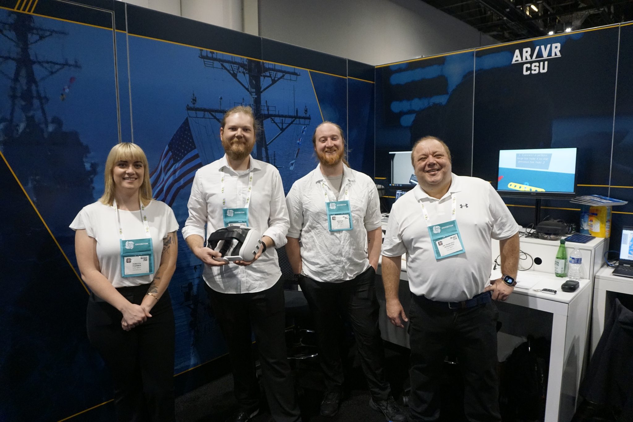 NUILab showcasing their work for the Navy at IITSEC in Orlando 2024